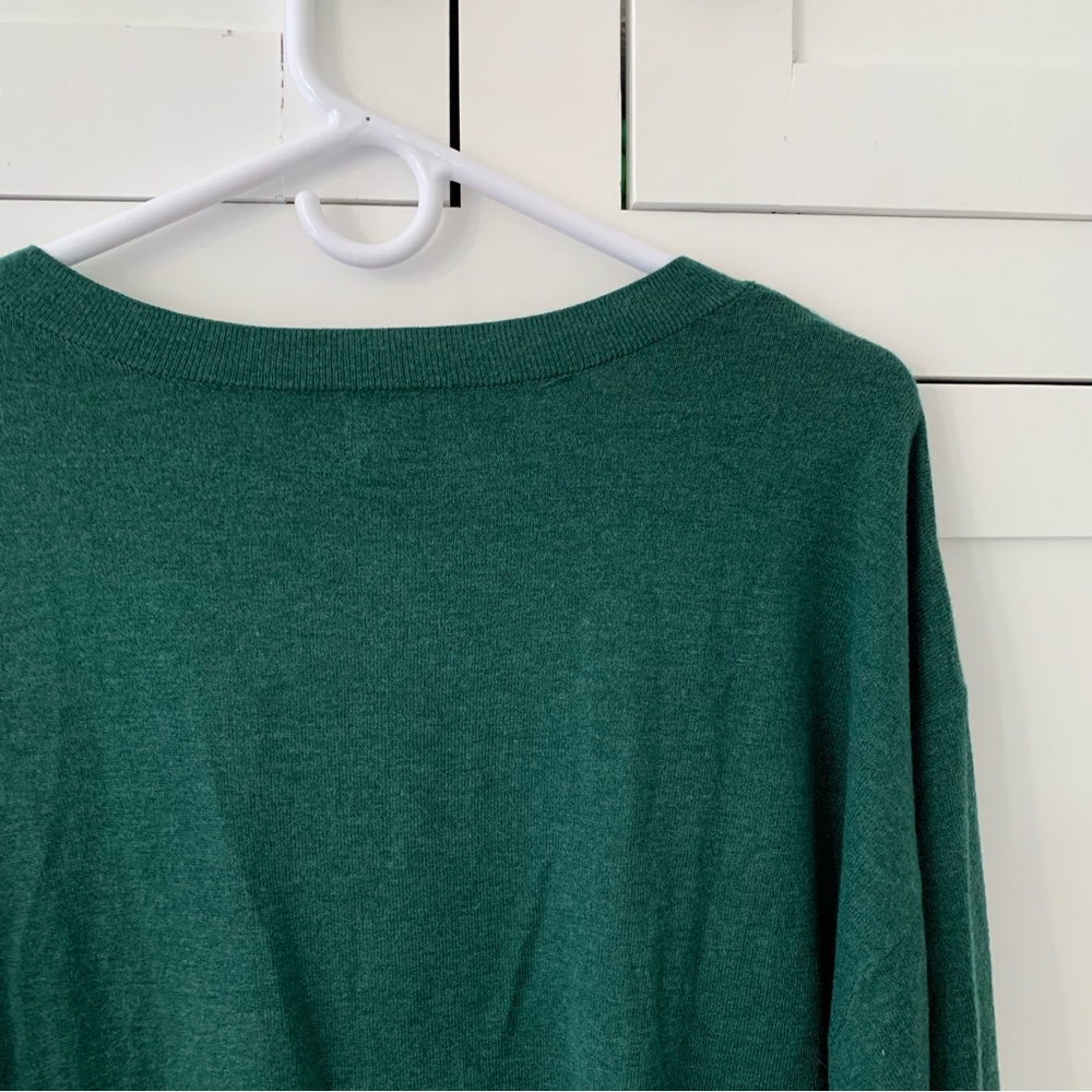 A New Day Green V Neck Sweatshirt Size XXL - Picture 9 of 10